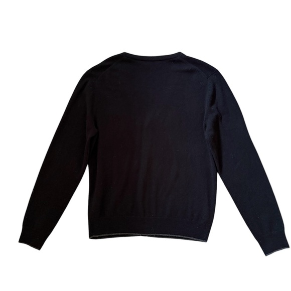 Neiman Marcus 100% Cashmere Classic V-Neck Cardigan Black Size Large - Picture 4 of 10